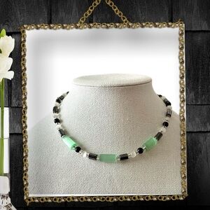 ARTISAN Hematite CatEye Necklace NWOT